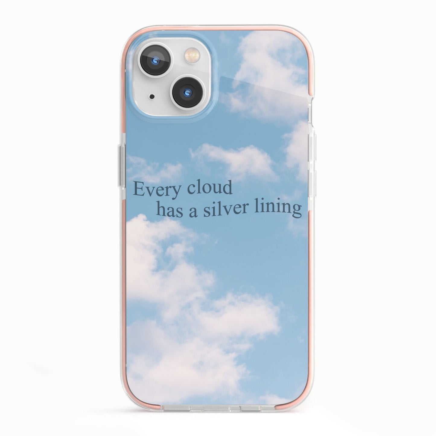 Positivity iPhone 13 TPU Impact Case with Pink Edges