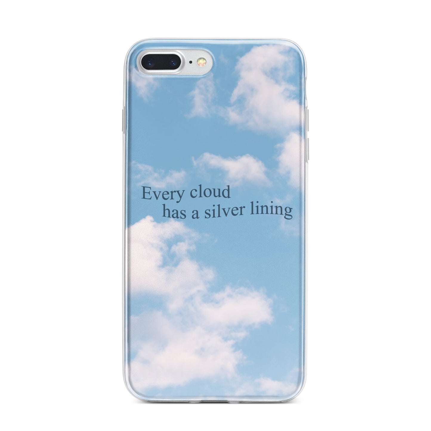 Positivity iPhone 7 Plus Bumper Case on Silver iPhone