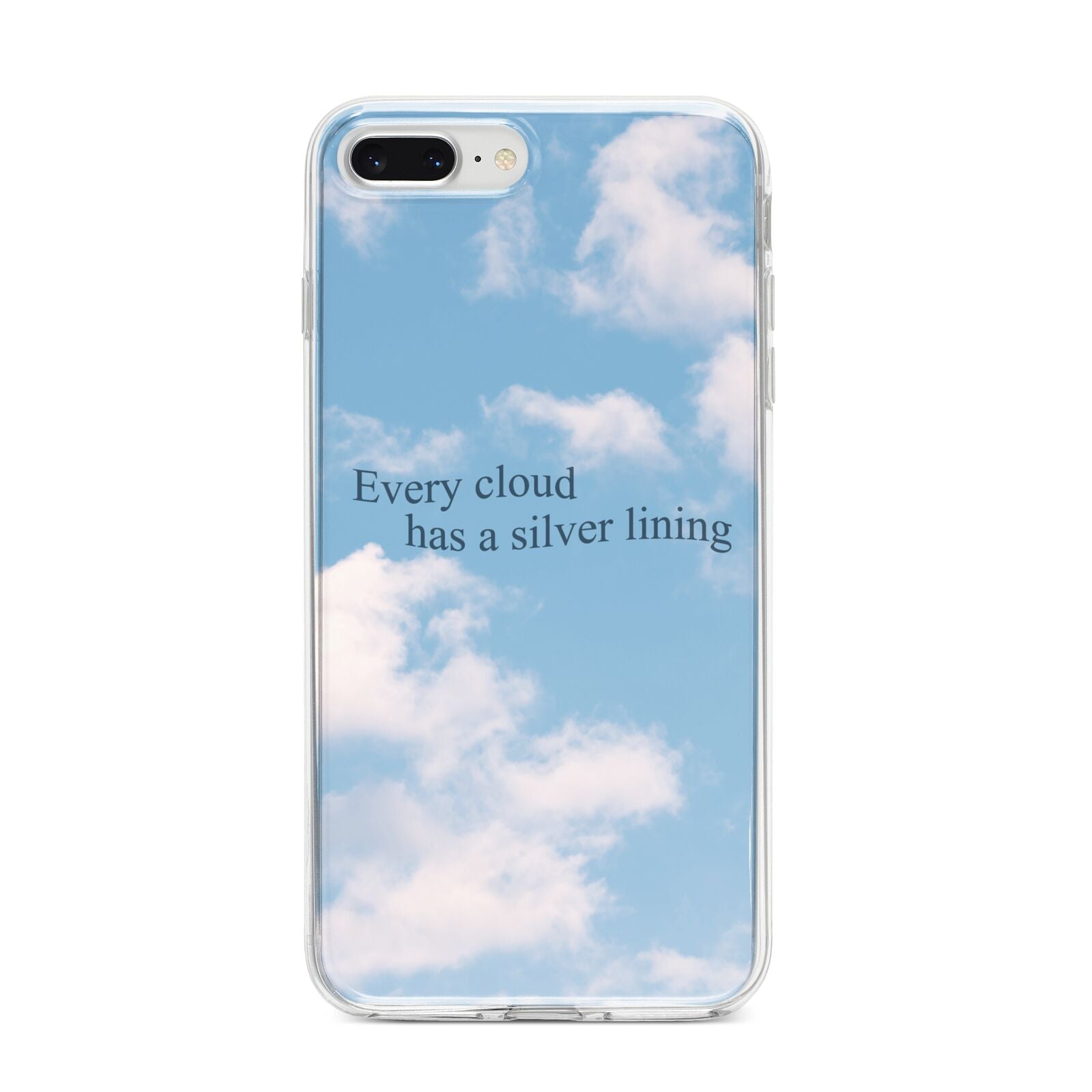 Positivity iPhone 8 Plus Bumper Case on Silver iPhone