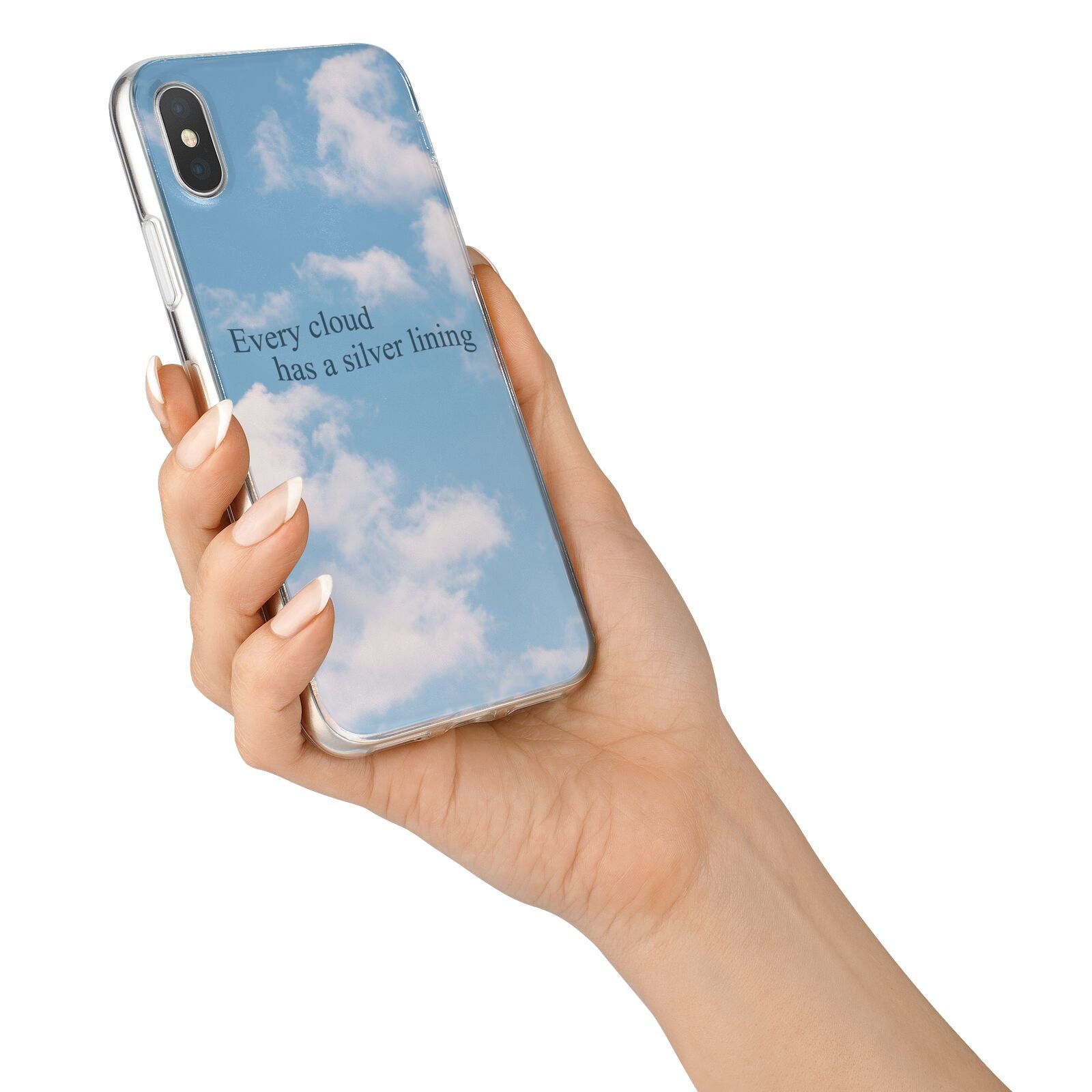 Positivity iPhone X Bumper Case on Silver iPhone Alternative Image 2