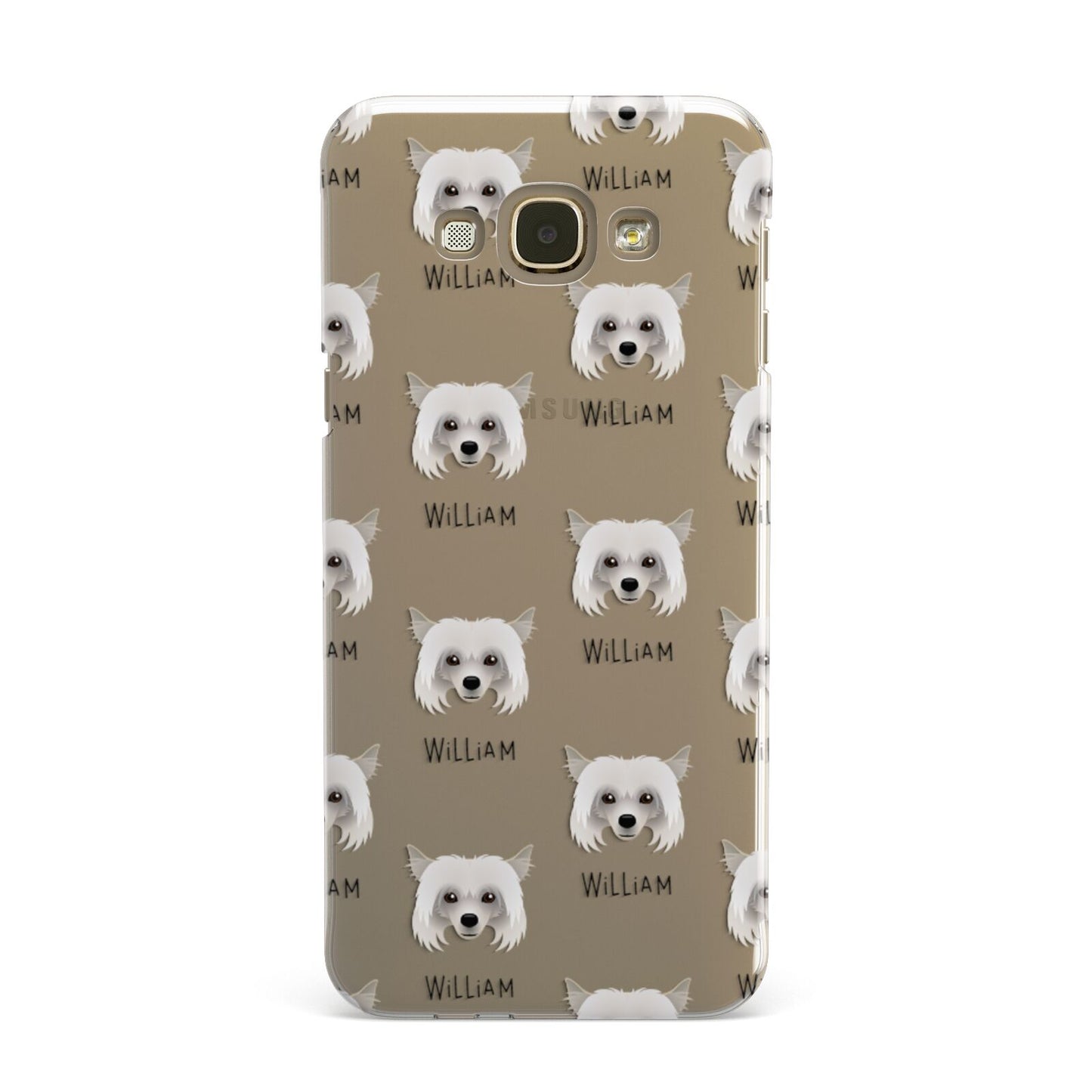 Powderpuff Chinese Crested Icon with Name Samsung Galaxy A8 Case
