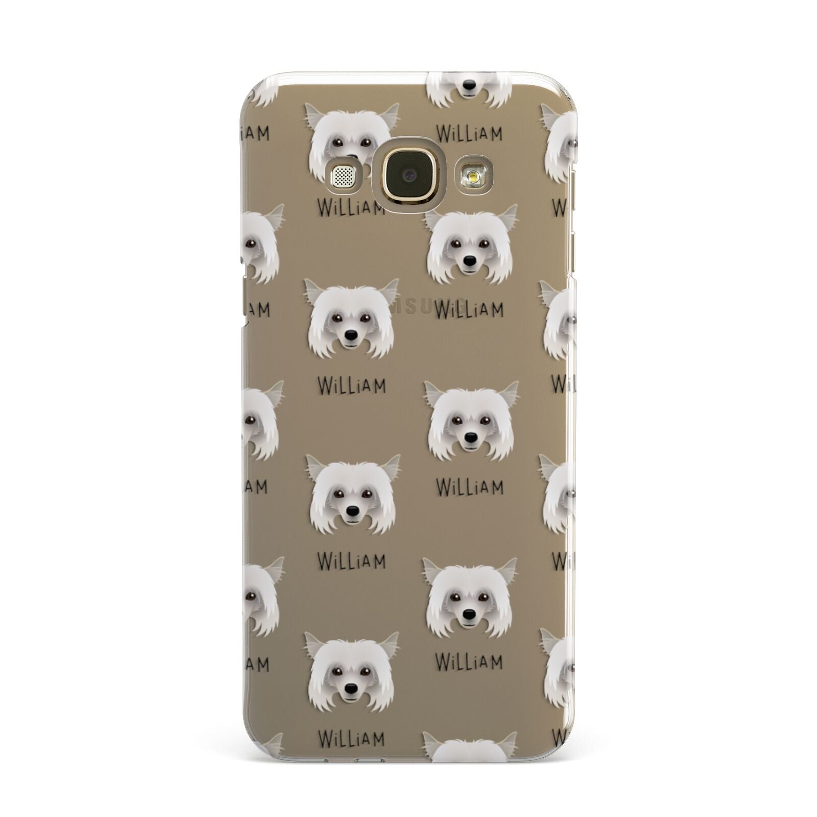 Powderpuff Chinese Crested Icon with Name Samsung Galaxy A8 Case