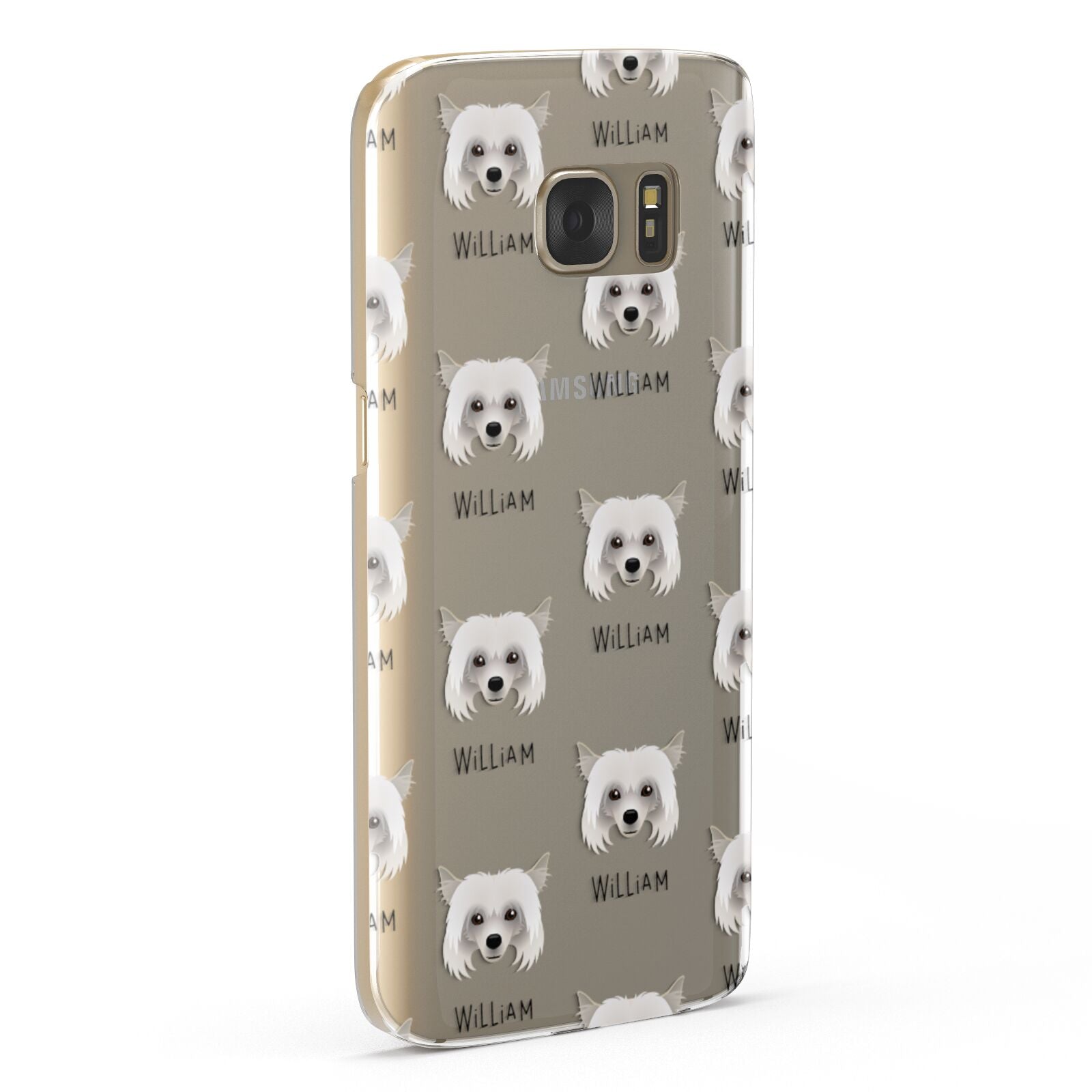 Powderpuff Chinese Crested Icon with Name Samsung Galaxy Case Fourty Five Degrees