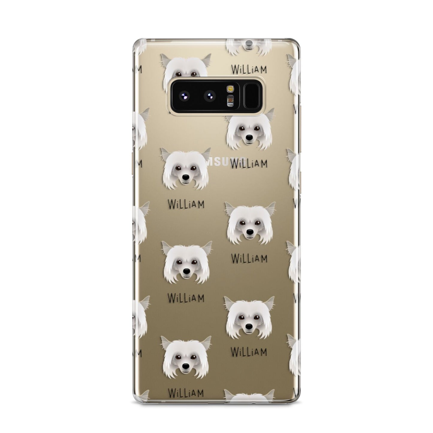 Powderpuff Chinese Crested Icon with Name Samsung Galaxy S8 Case