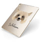 Powderpuff Chinese Crested Personalised Apple iPad Case on Gold iPad Side View