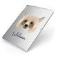 Powderpuff Chinese Crested Personalised Apple iPad Case on Silver iPad Side View