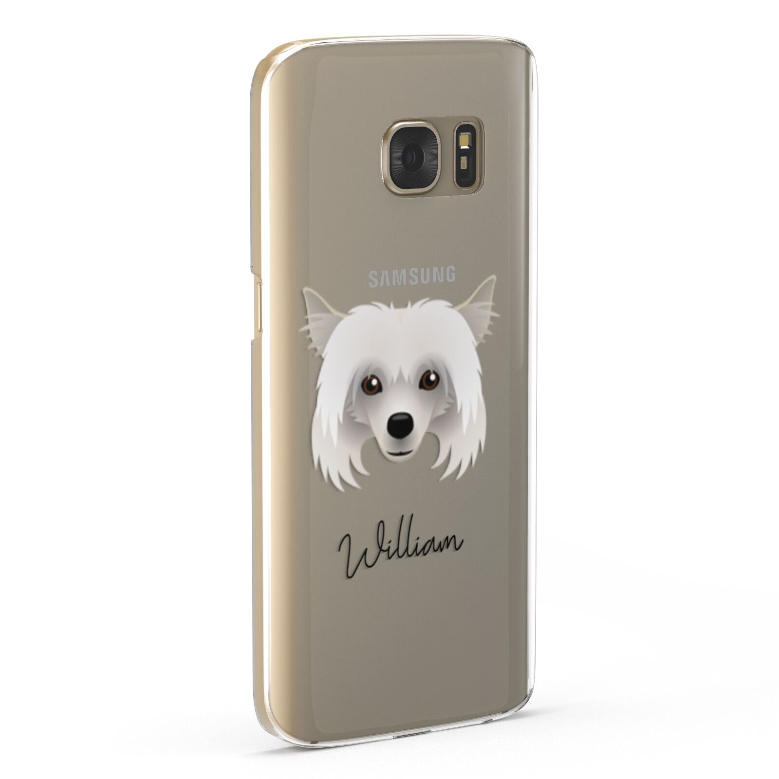 Powderpuff Chinese Crested Personalised Samsung Galaxy Case Fourty Five Degrees