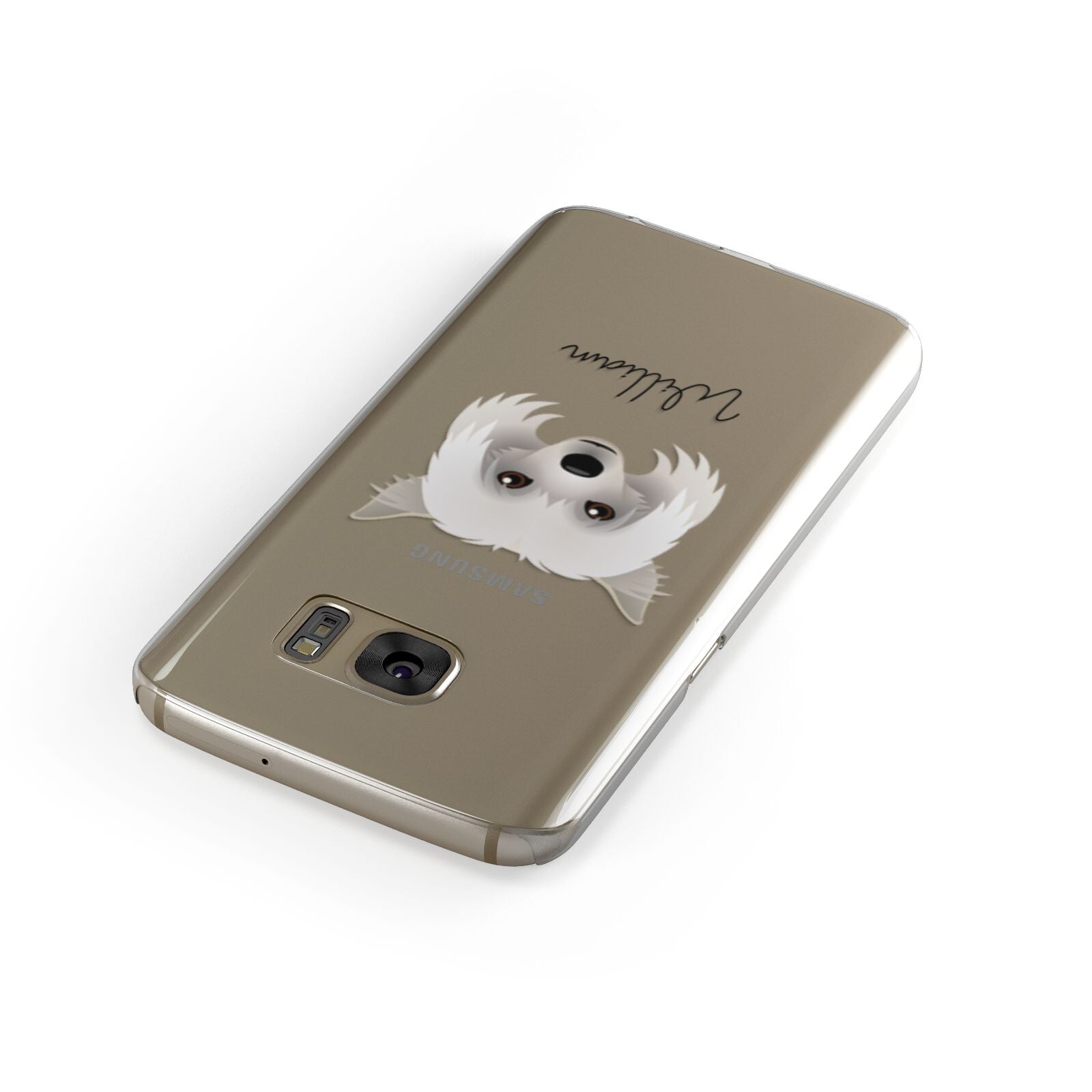 Powderpuff Chinese Crested Personalised Samsung Galaxy Case Front Close Up