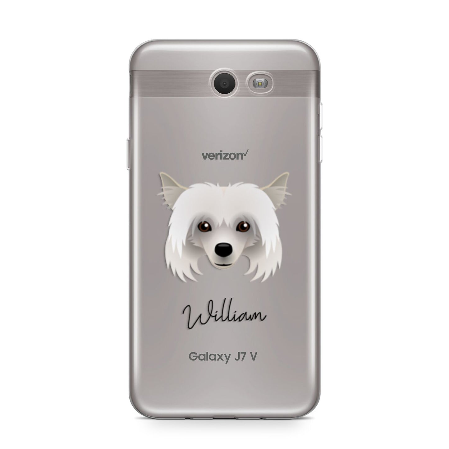 Powderpuff Chinese Crested Personalised Samsung Galaxy J7 2017 Case