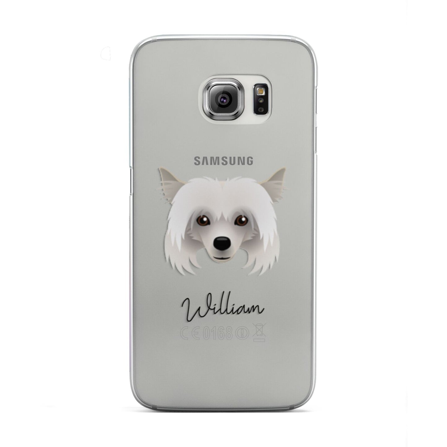 Powderpuff Chinese Crested Personalised Samsung Galaxy S6 Edge Case