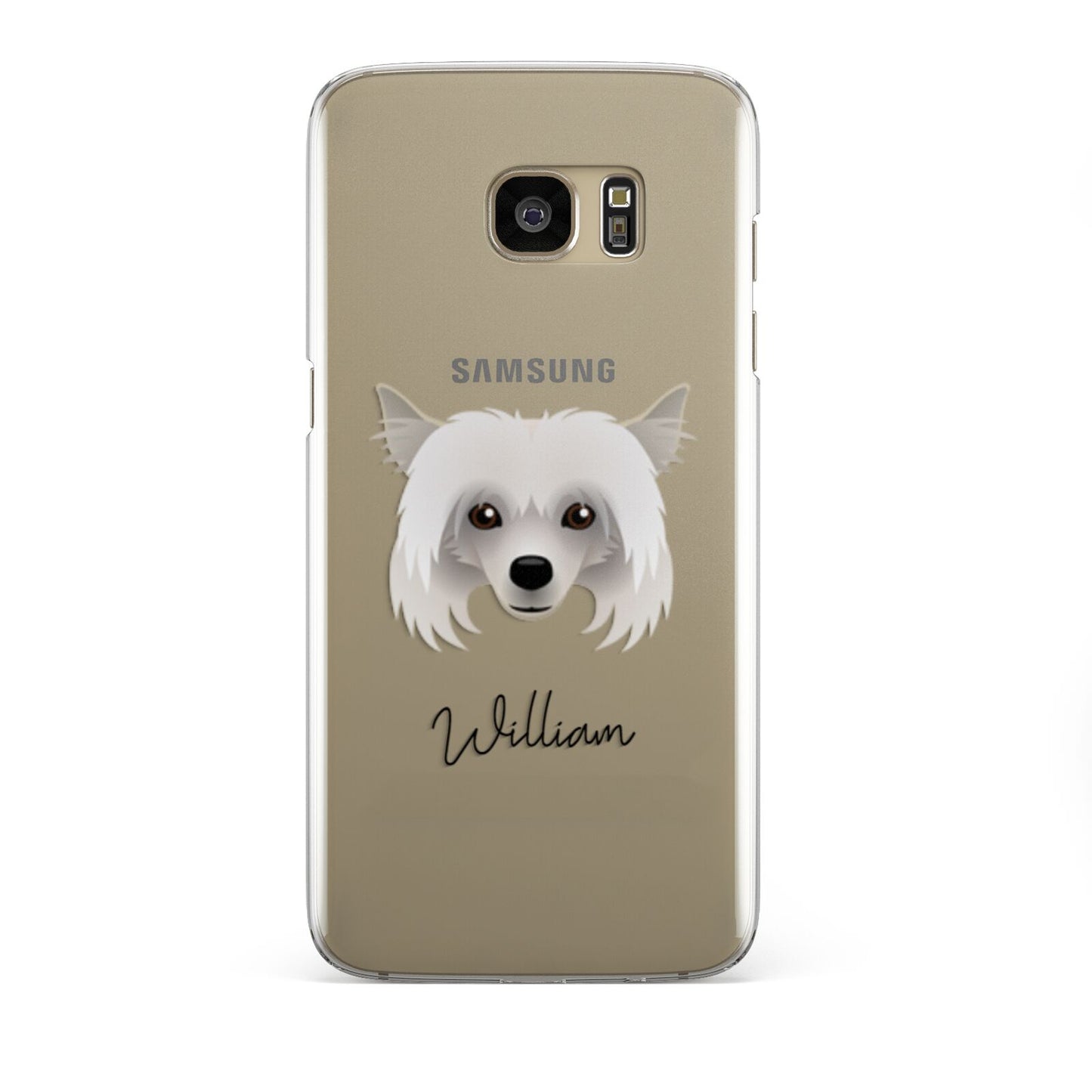 Powderpuff Chinese Crested Personalised Samsung Galaxy S7 Edge Case