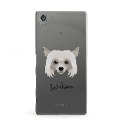 Powderpuff Chinese Crested Personalised Sony Xperia Case