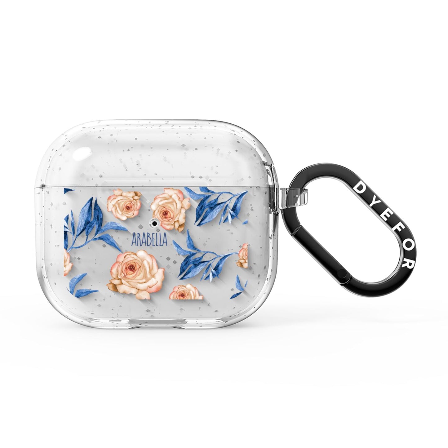 Pretty Floral Custom AirPods Glitter Case 3rd Gen