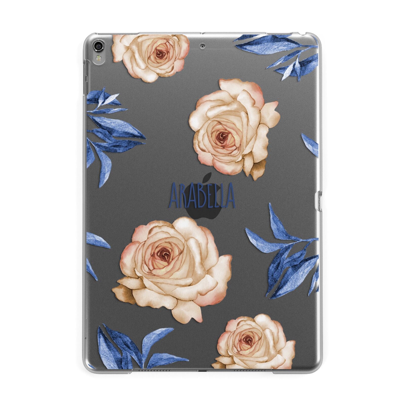 Pretty Floral Custom Apple iPad Grey Case