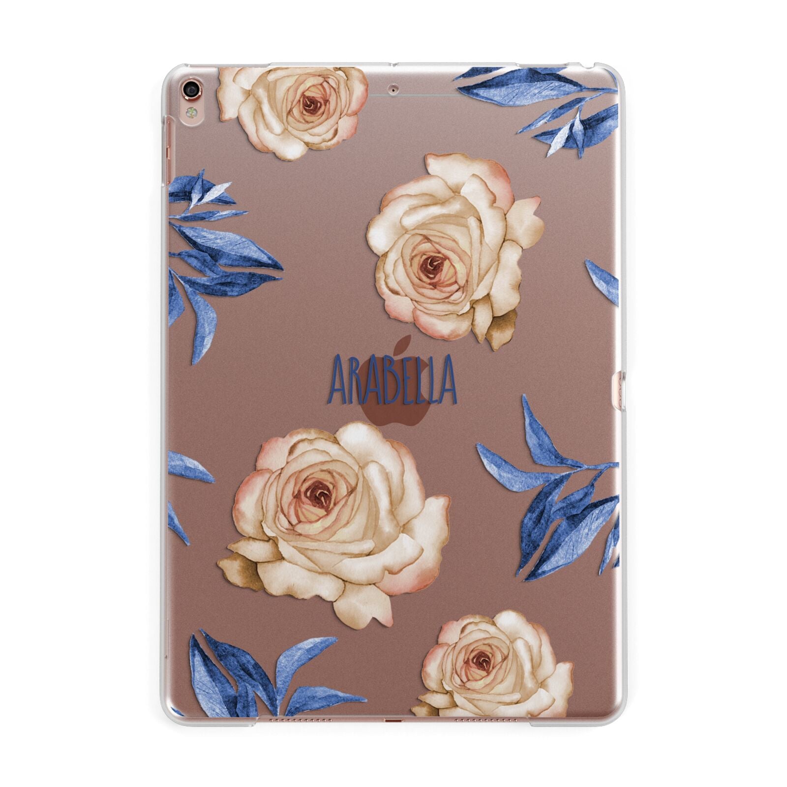 Pretty Floral Custom Apple iPad Rose Gold Case