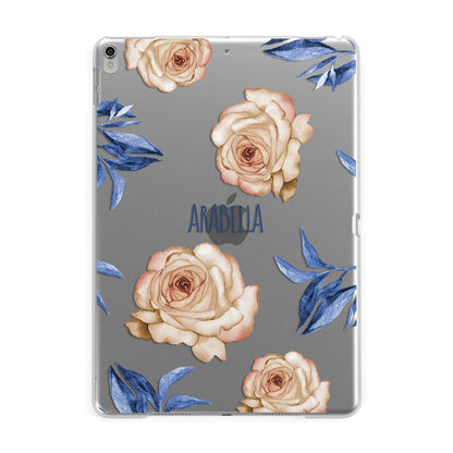 Pretty Floral Custom Apple iPad Silver Case