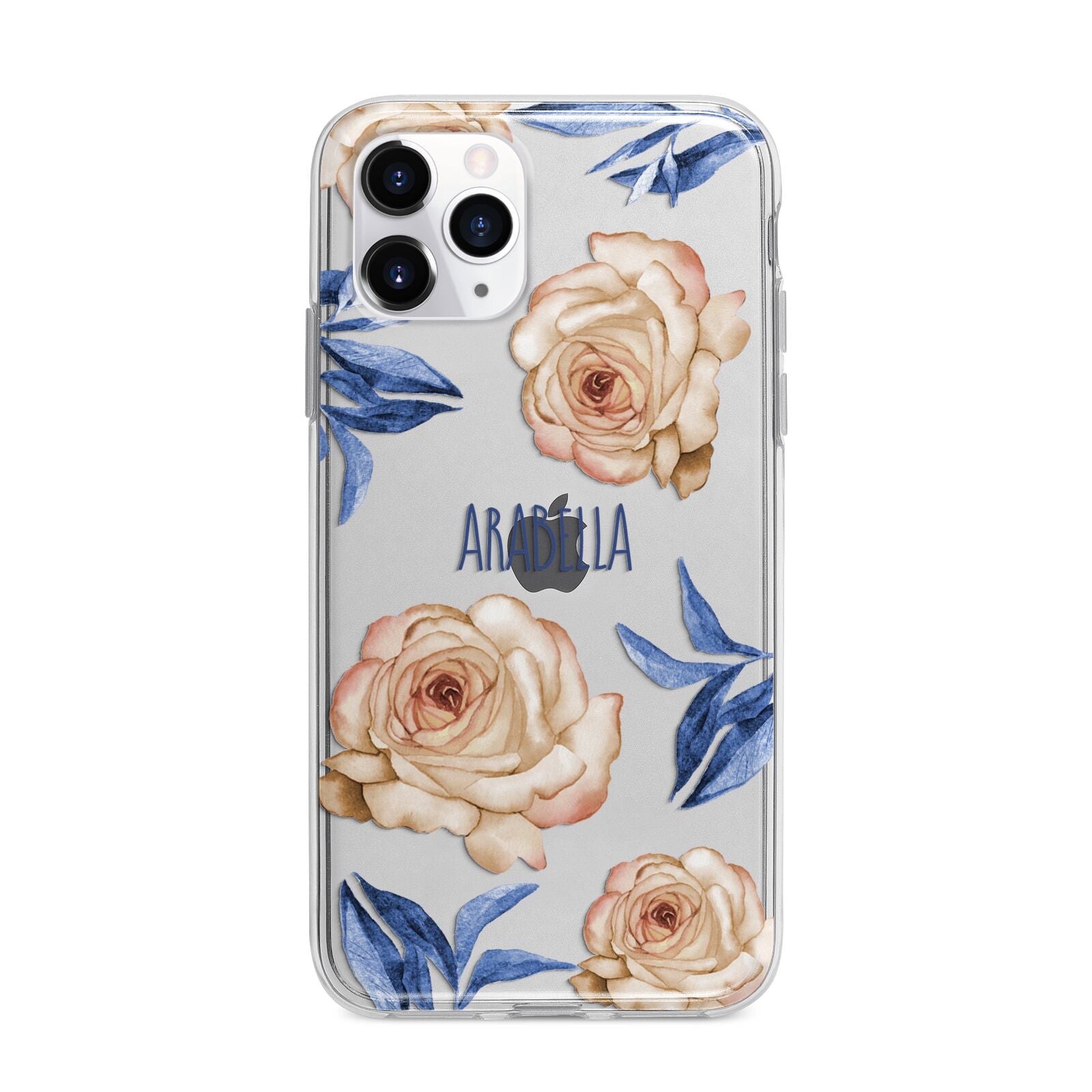 Pretty Floral Custom Apple iPhone 11 Pro in Silver with Bumper Case
