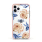 Pretty Floral Custom Apple iPhone 11 Pro in Silver with Pink Impact Case