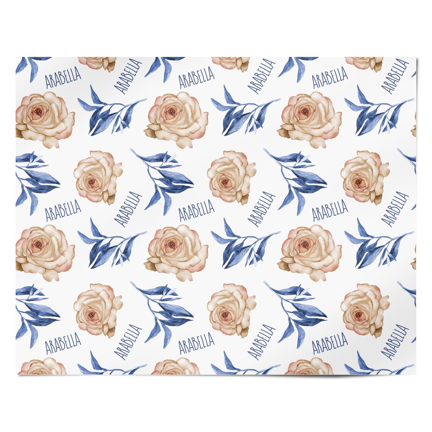 Pretty Floral Custom Personalised Wrapping Paper Alternative