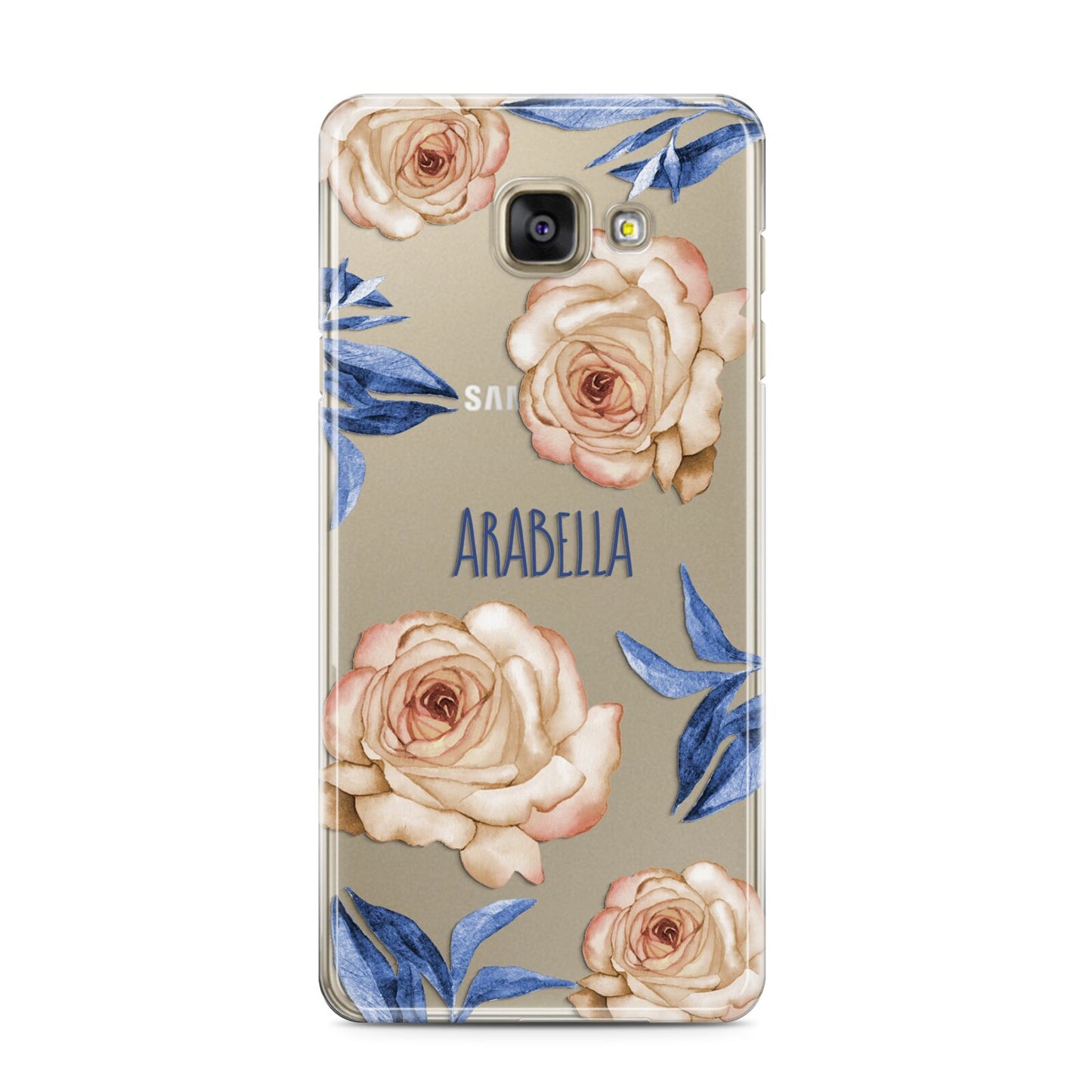 Pretty Floral Custom Samsung Galaxy A3 2016 Case on gold phone