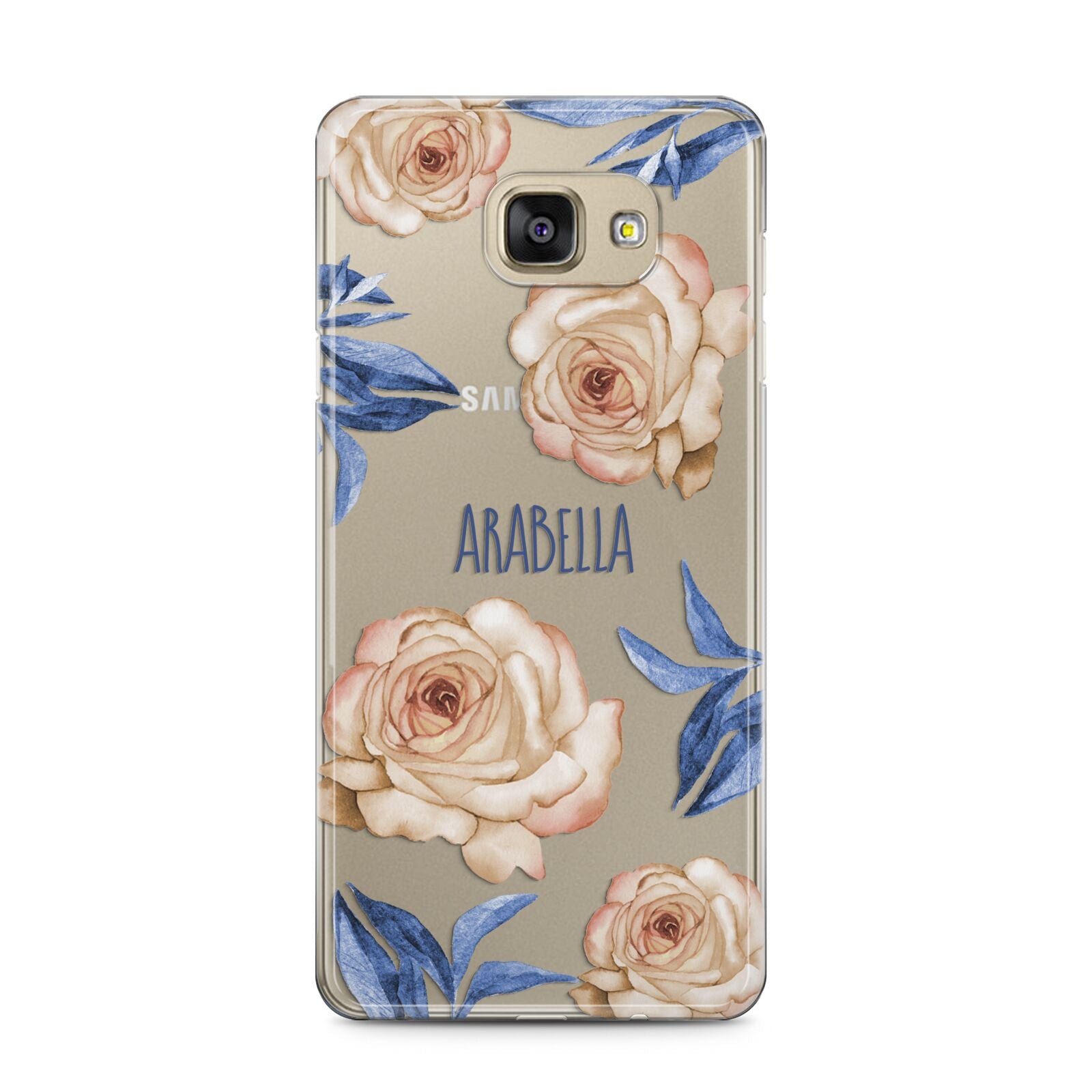 Pretty Floral Custom Samsung Galaxy A5 2016 Case on gold phone