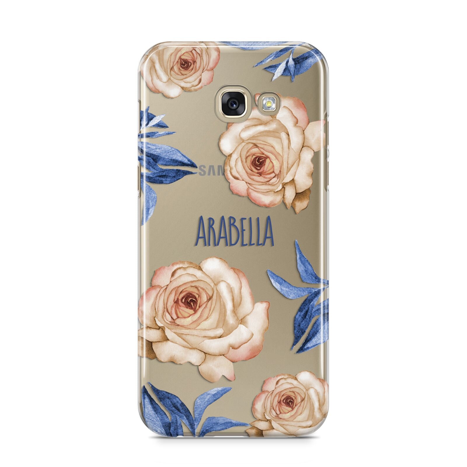 Pretty Floral Custom Samsung Galaxy A5 2017 Case on gold phone