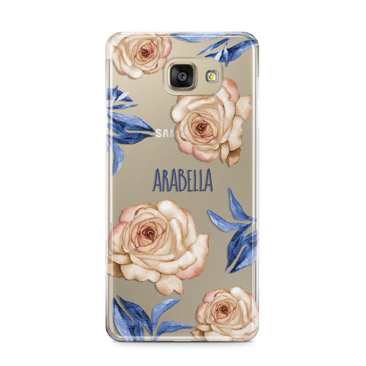 Pretty Floral Custom Samsung Galaxy A9 2016 Case on gold phone