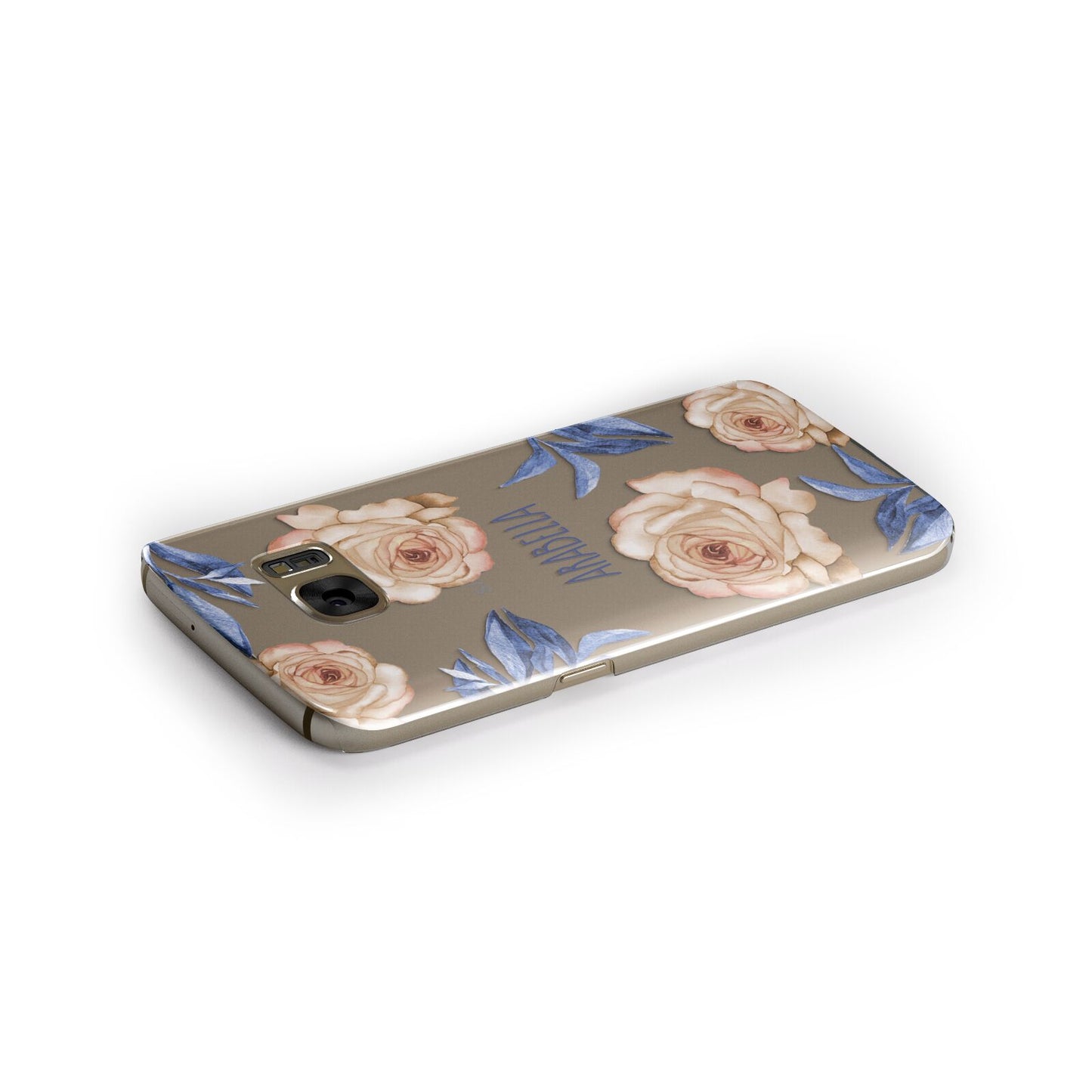 Pretty Floral Custom Samsung Galaxy Case Side Close Up