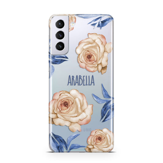 Pretty Floral Custom Samsung S21 Plus Phone Case