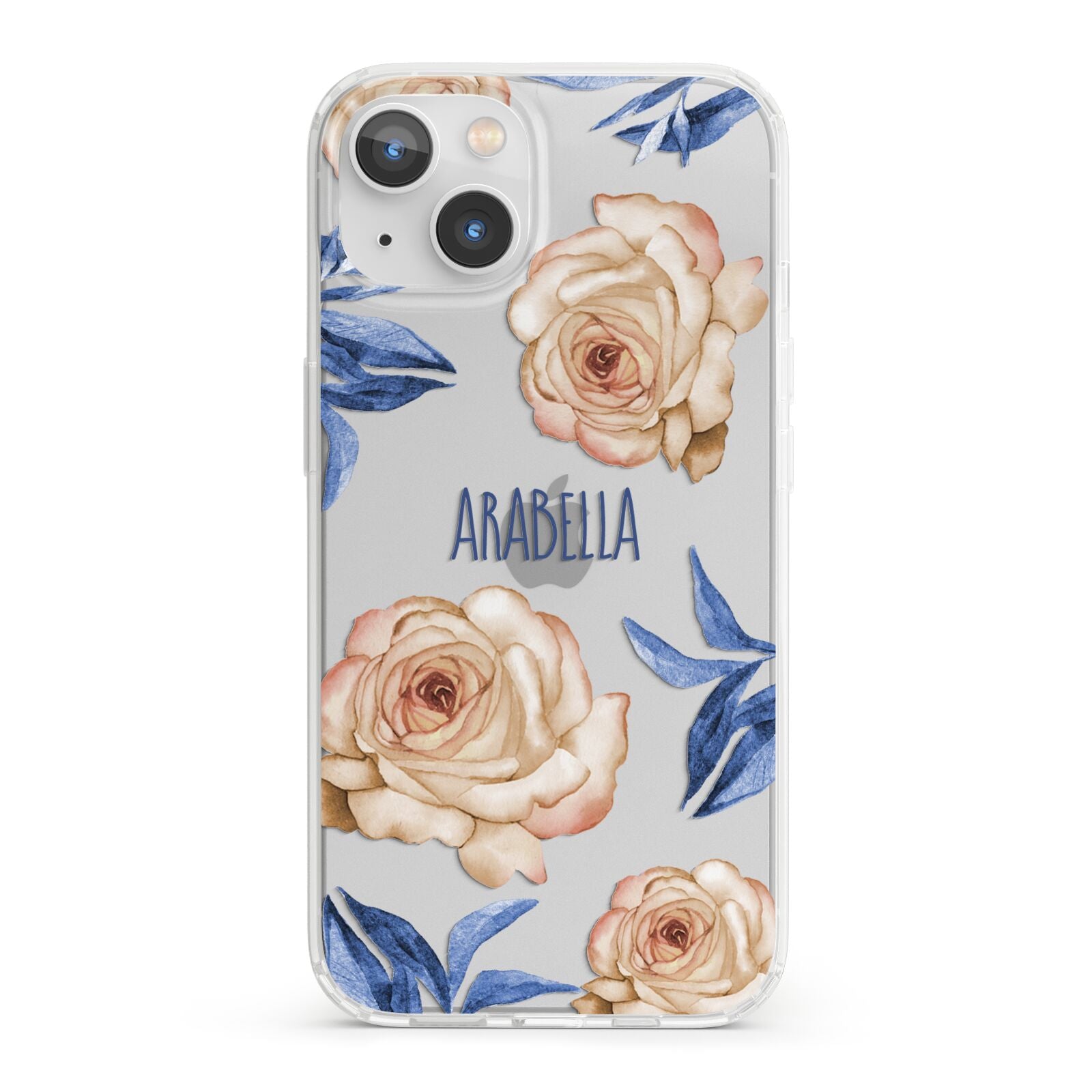 Pretty Floral Custom iPhone 13 Clear Bumper Case