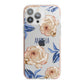 Pretty Floral Custom iPhone 13 Pro Max TPU Impact Case with Pink Edges