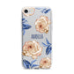 Pretty Floral Custom iPhone 7 Bumper Case on Silver iPhone