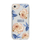 Pretty Floral Custom iPhone 8 Bumper Case on Silver iPhone