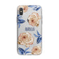 Pretty Floral Custom iPhone X Bumper Case on Silver iPhone Alternative Image 1