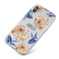 Pretty Floral Custom iPhone X Bumper Case on Silver iPhone