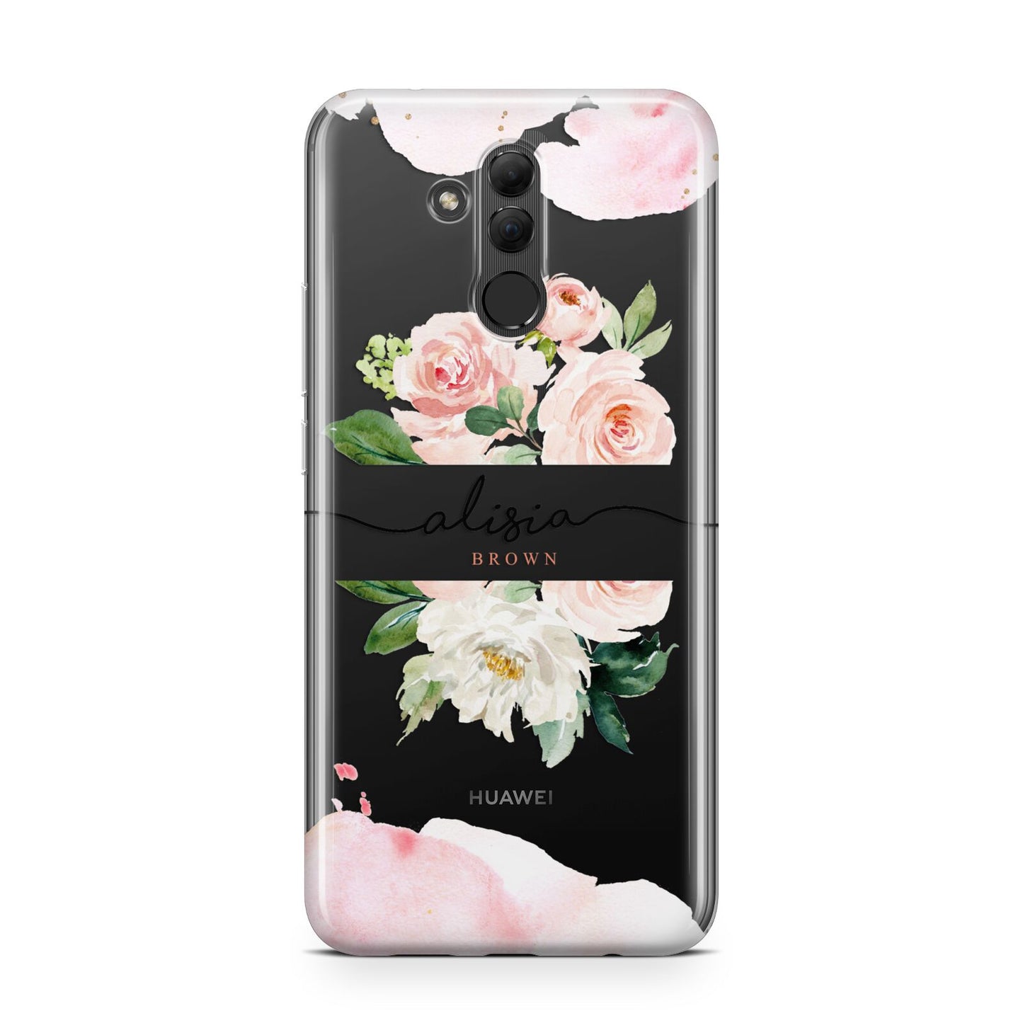 Pretty Roses Personalised Name Huawei Mate 20 Lite