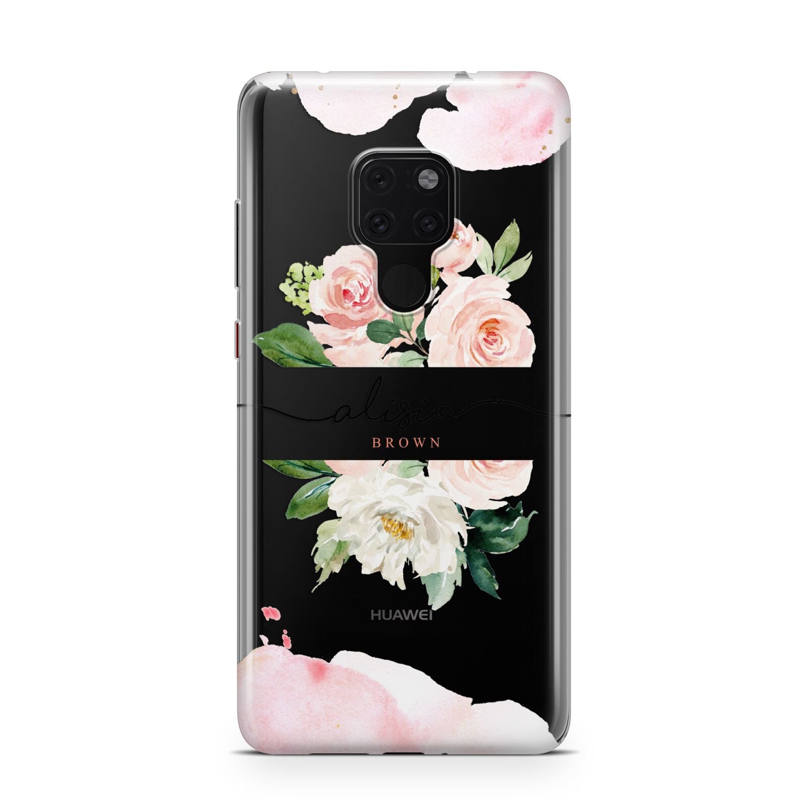 Pretty Roses Personalised Name Huawei Mate 20 Phone Case