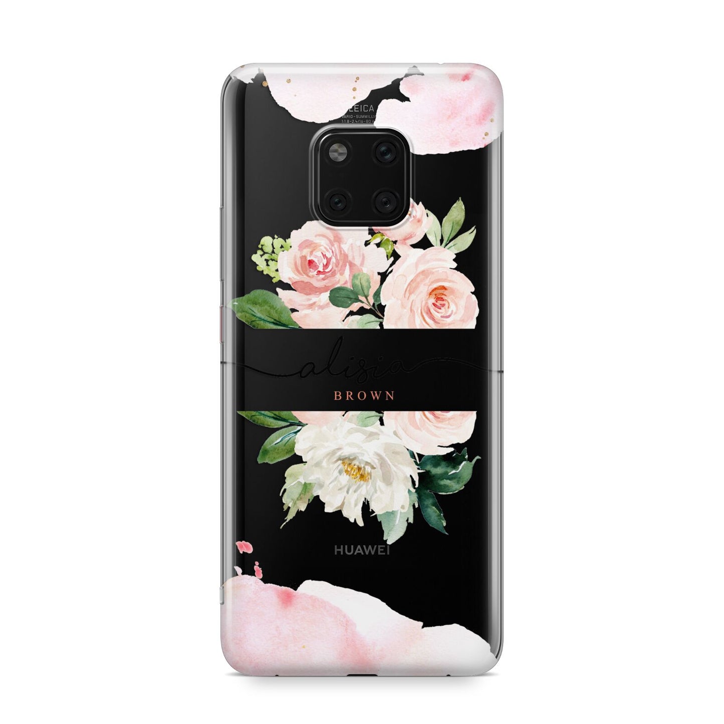 Pretty Roses Personalised Name Huawei Mate 20 Pro Phone Case