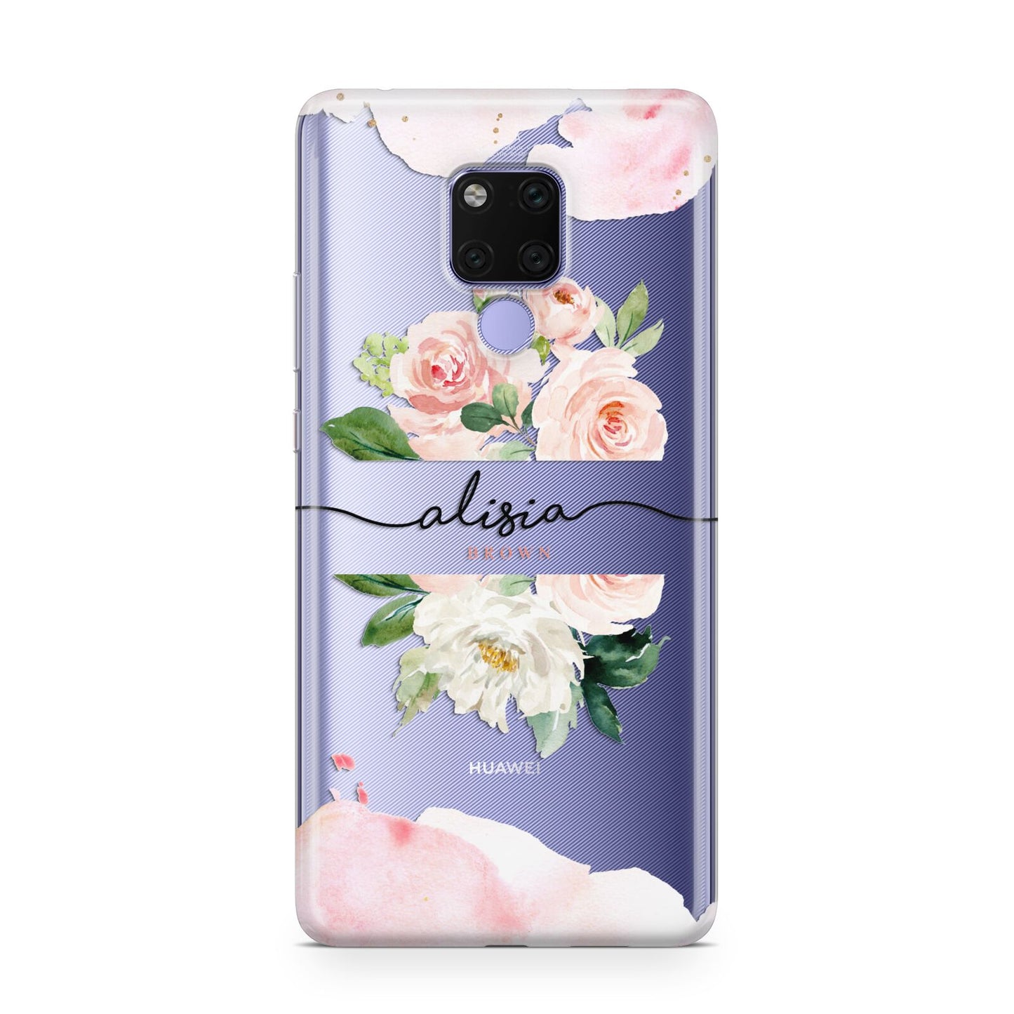 Pretty Roses Personalised Name Huawei Mate 20X Phone Case