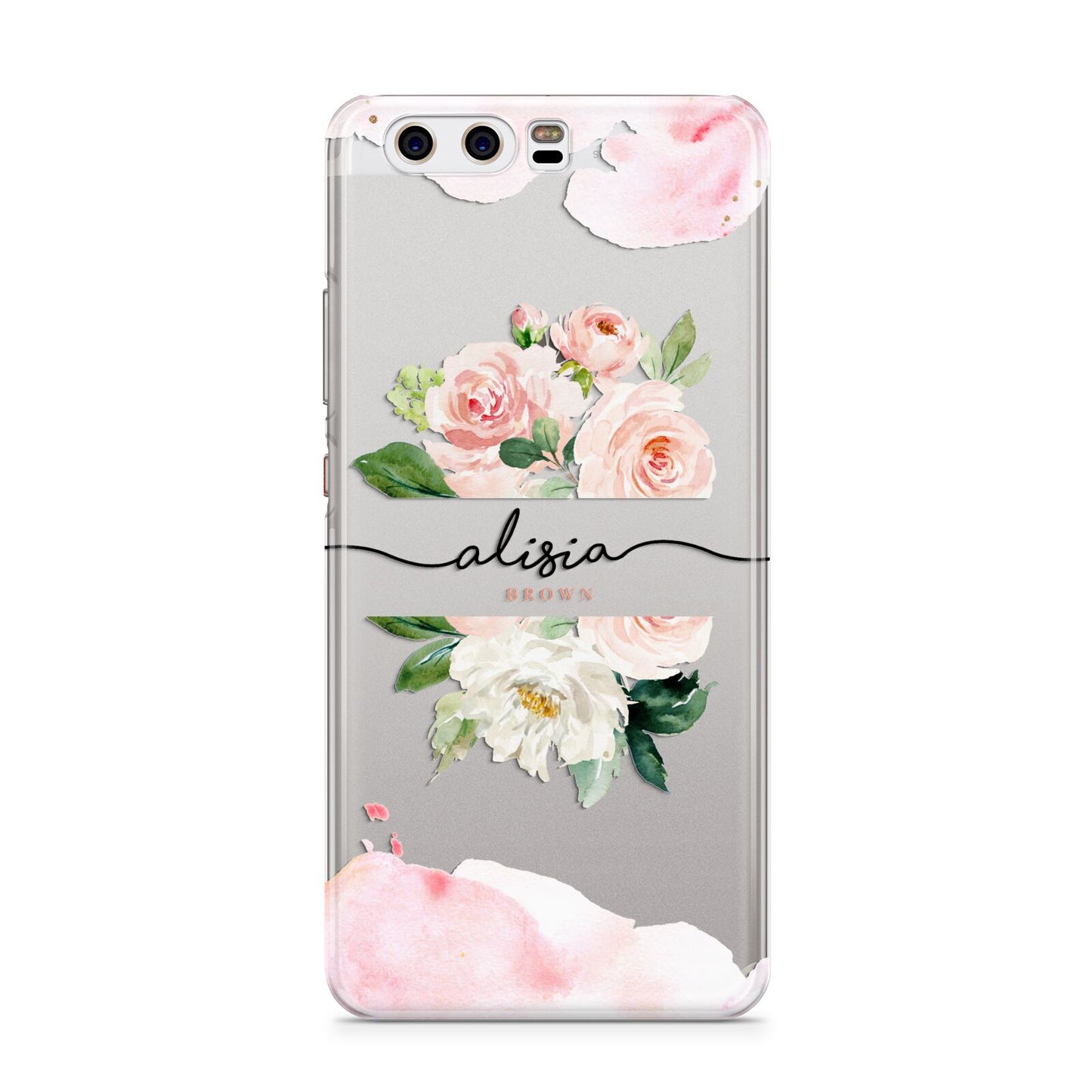 Pretty Roses Personalised Name Huawei P10 Phone Case