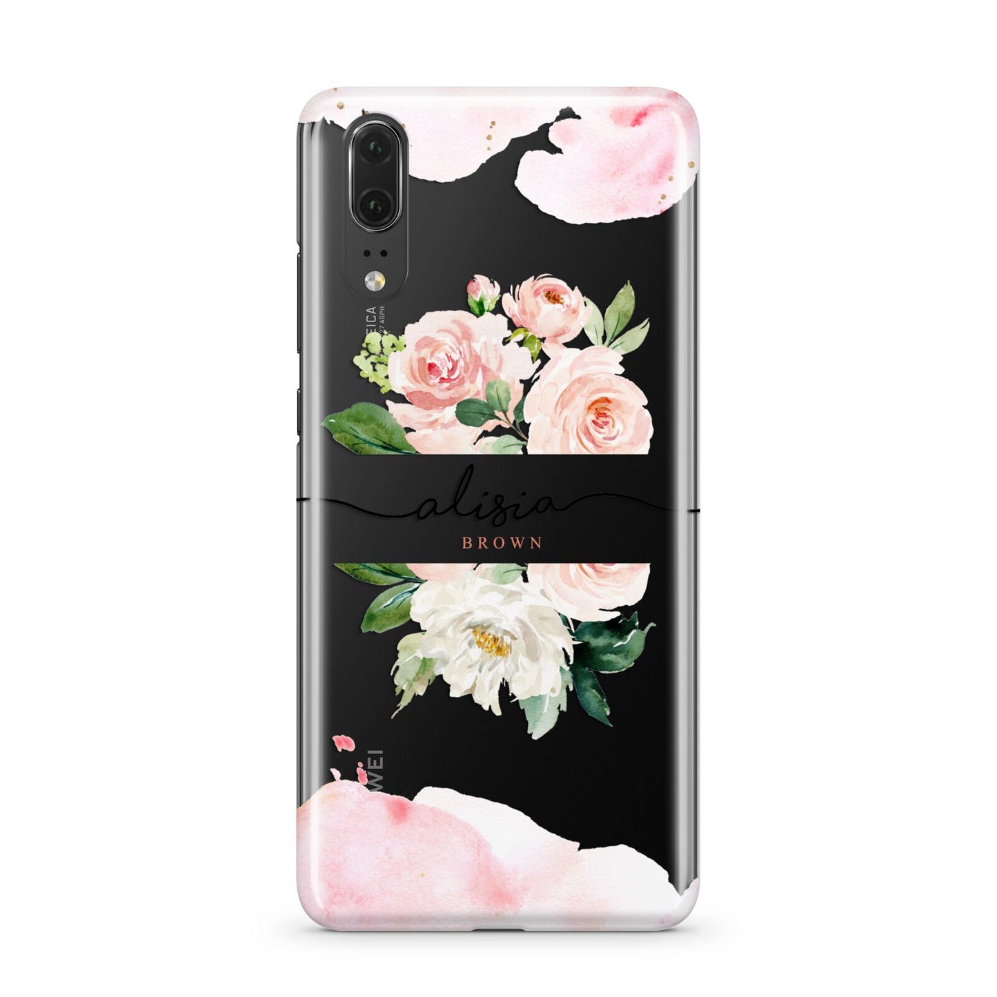 Pretty Roses Personalised Name Huawei P20 Phone Case