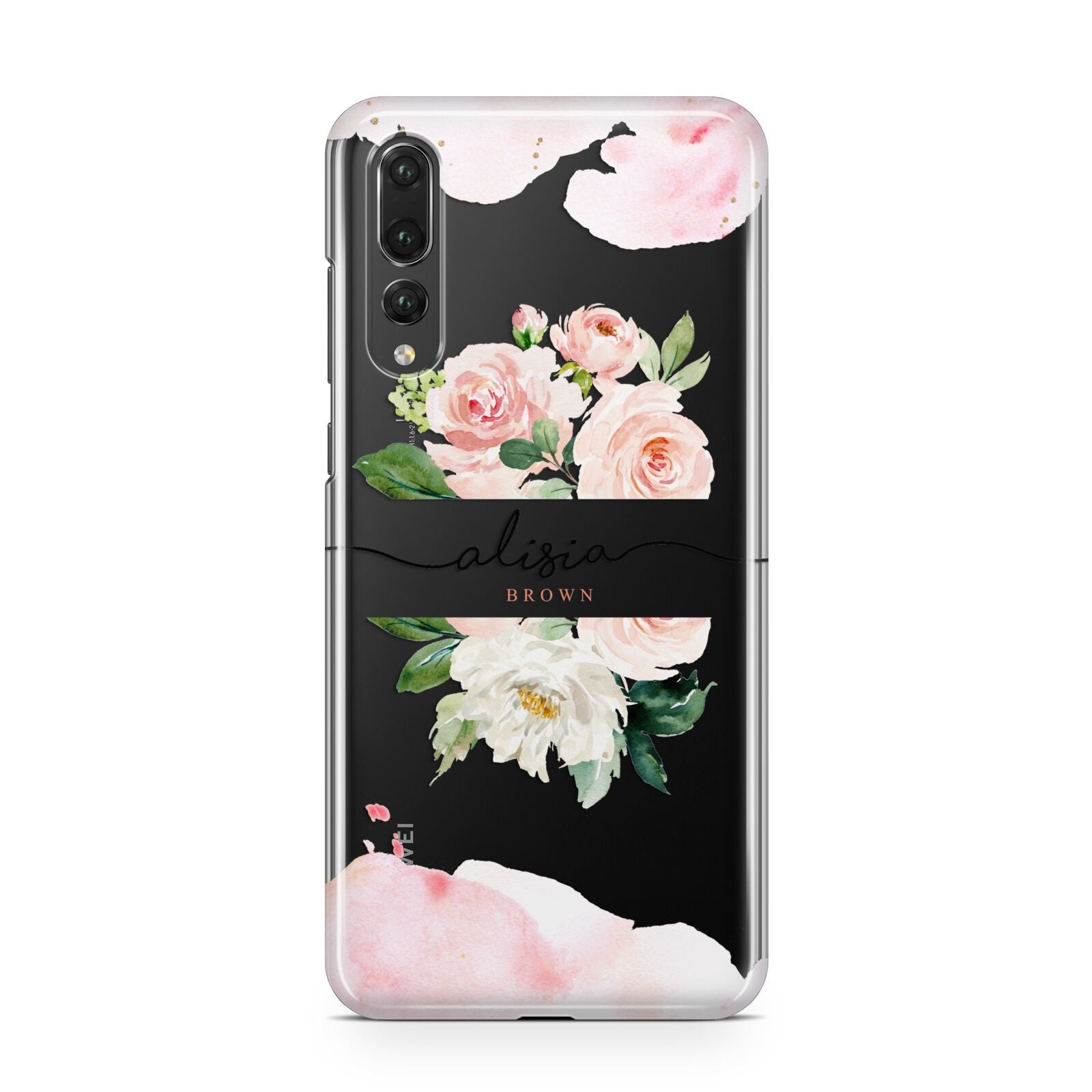 Pretty Roses Personalised Name Huawei P20 Pro Phone Case