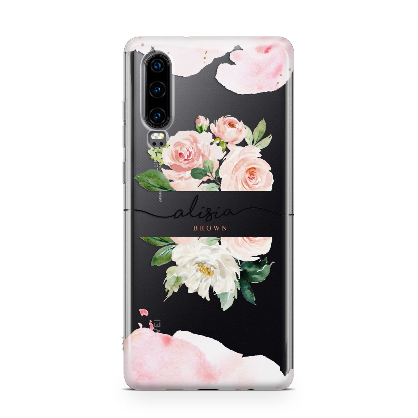 Pretty Roses Personalised Name Huawei P30 Phone Case