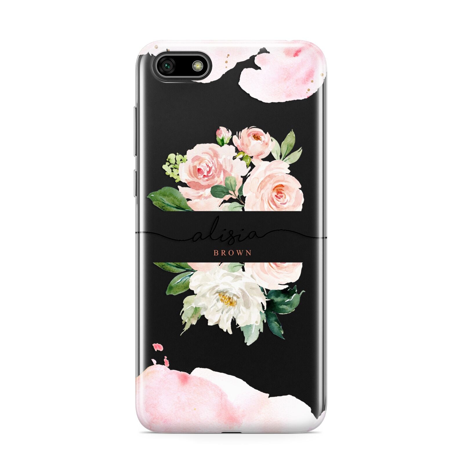 Pretty Roses Personalised Name Huawei Y5 Prime 2018 Phone Case