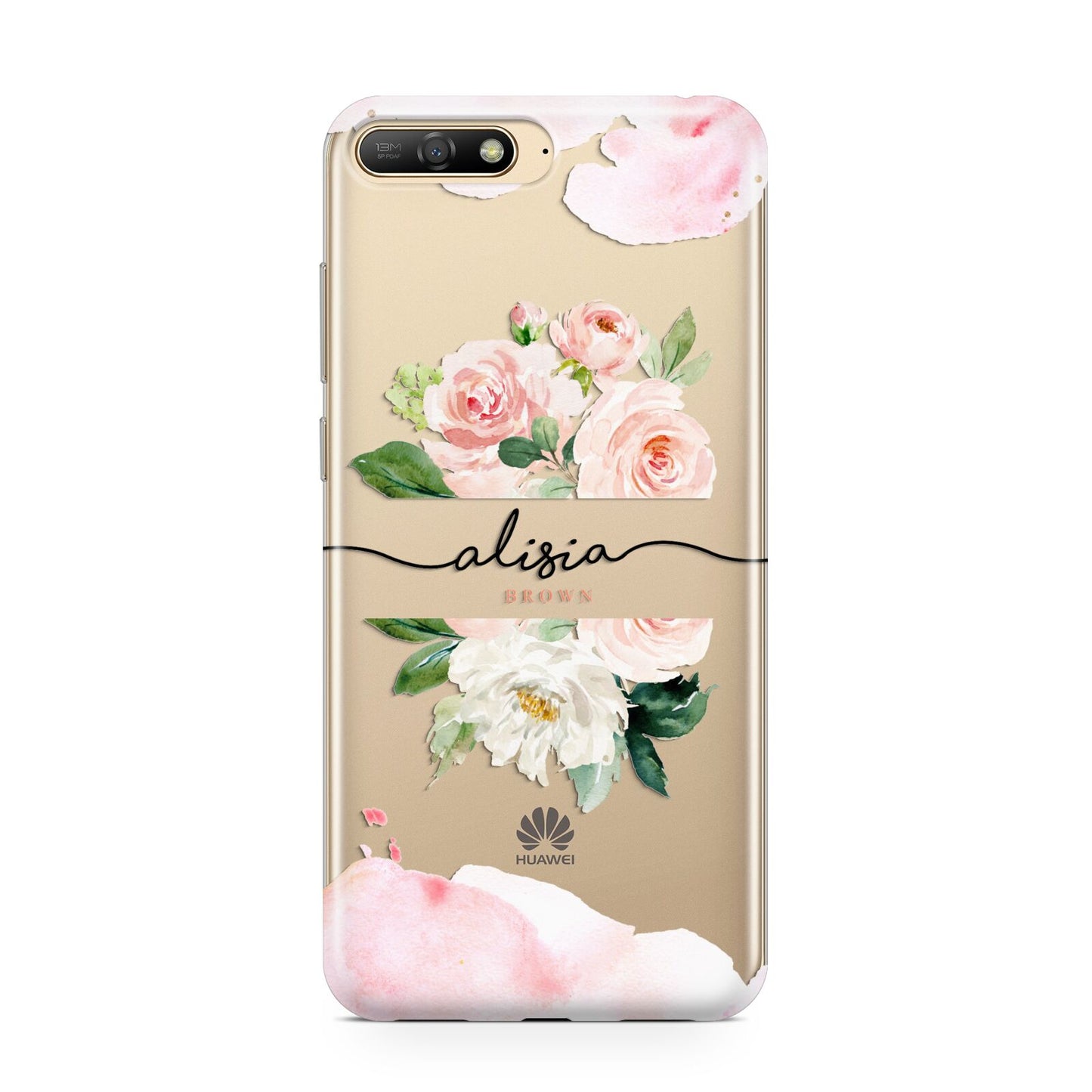 Pretty Roses Personalised Name Huawei Y6 2018