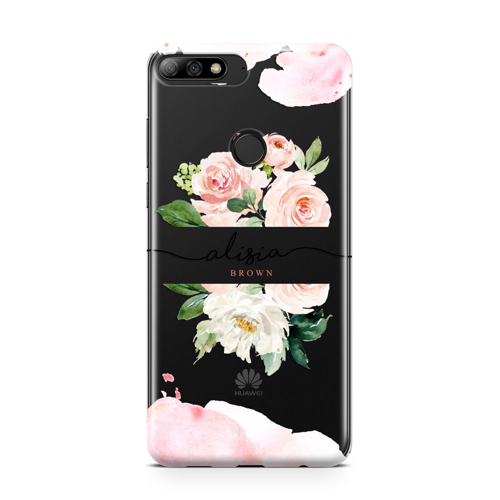 Pretty Roses Personalised Name Huawei Y7 2018