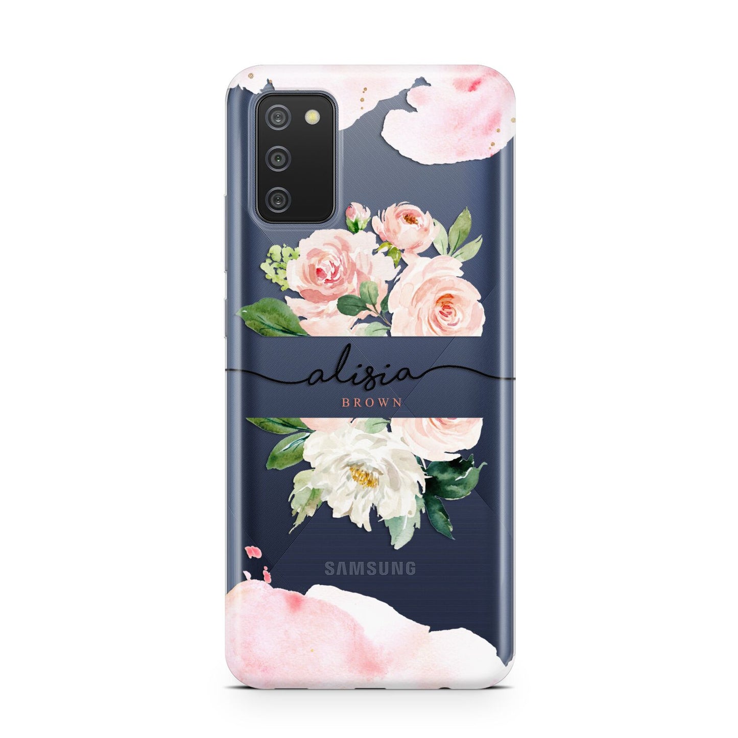 Pretty Roses Personalised Name Samsung A02s Case