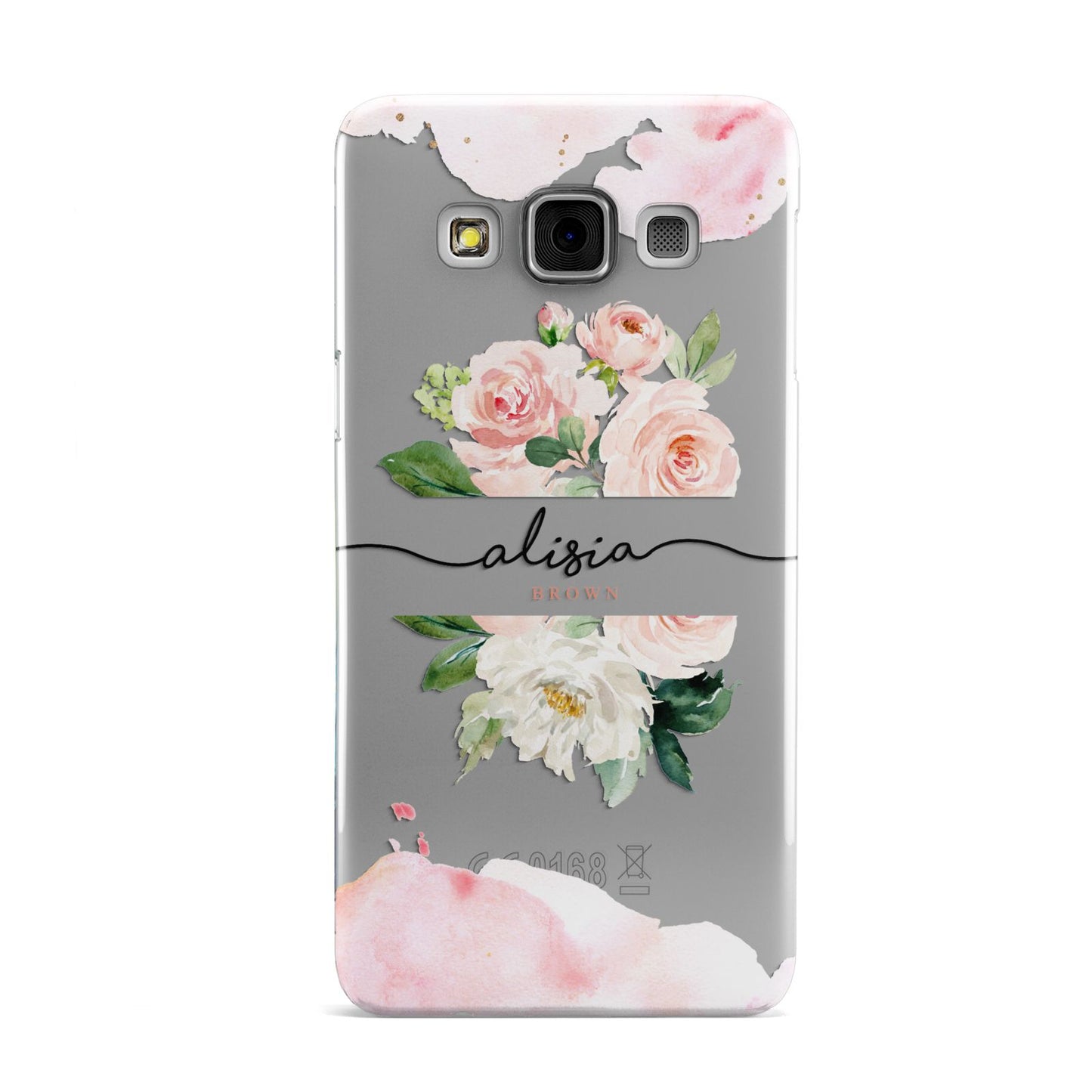 Pretty Roses Personalised Name Samsung Galaxy A3 Case