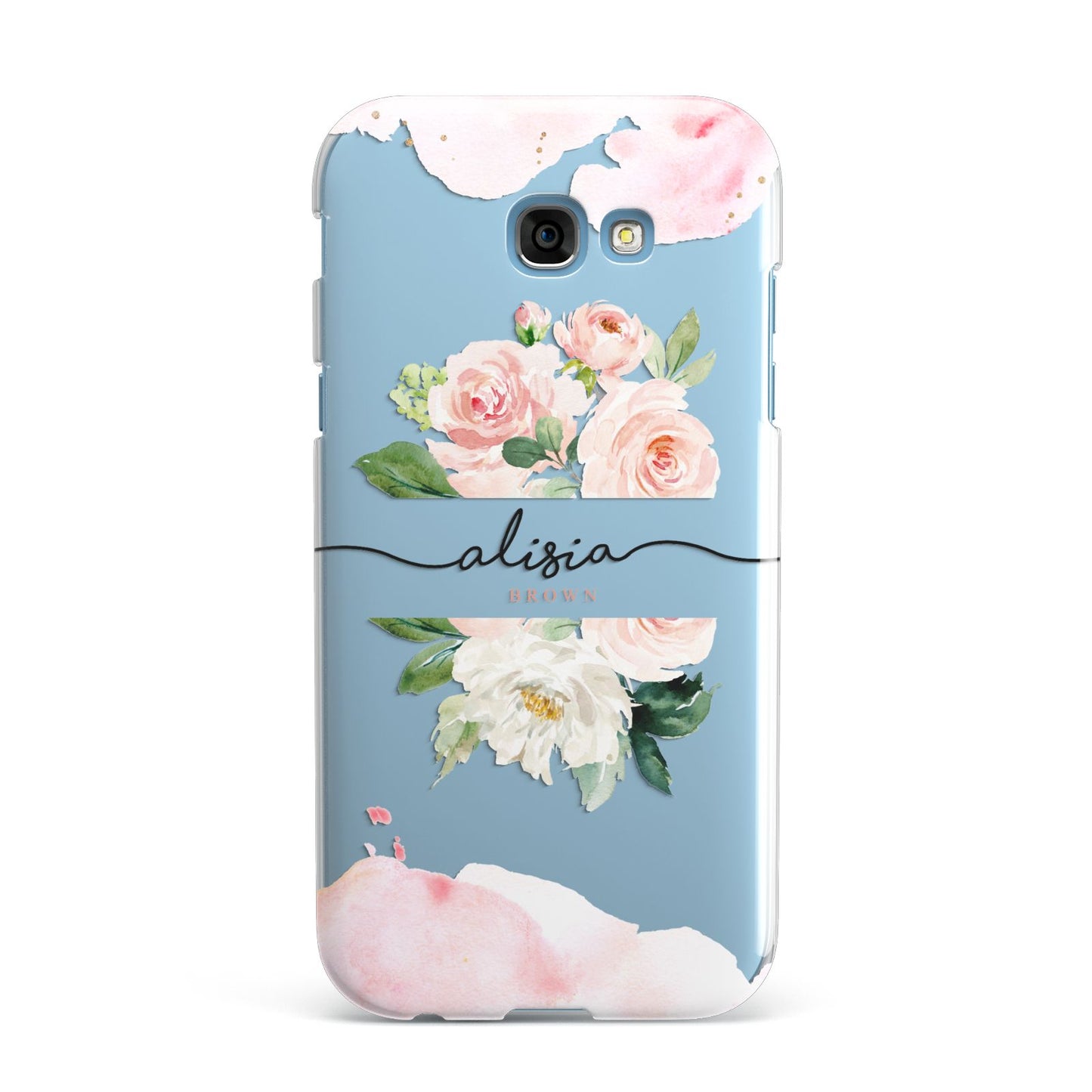 Pretty Roses Personalised Name Samsung Galaxy A7 2017 Case