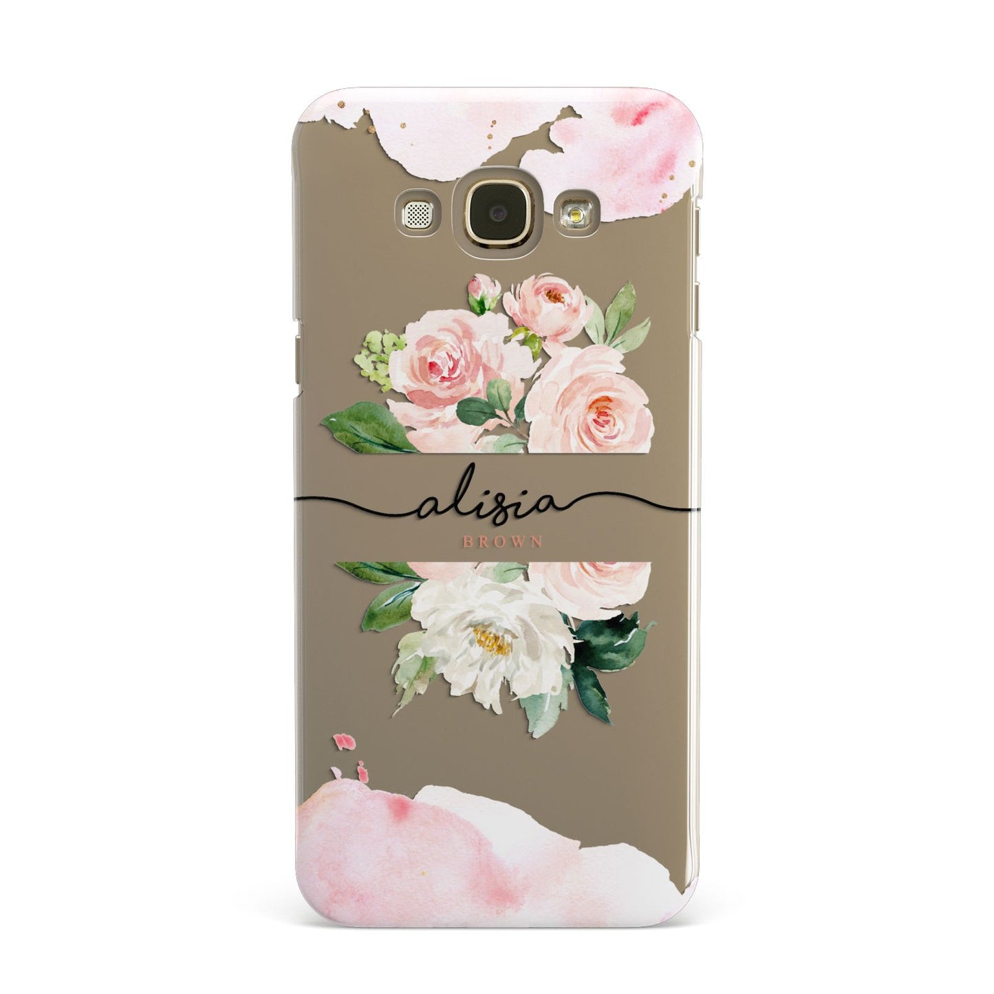 Pretty Roses Personalised Name Samsung Galaxy A8 Case